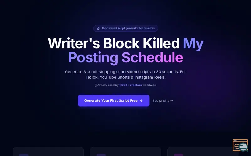 Screenshot of ScriptSpark