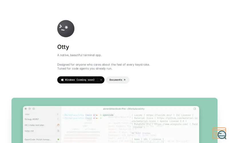 Screenshot of Otty