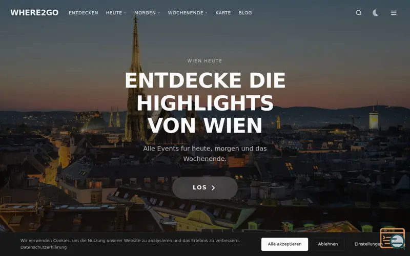 Screenshot of Where2Go.at
