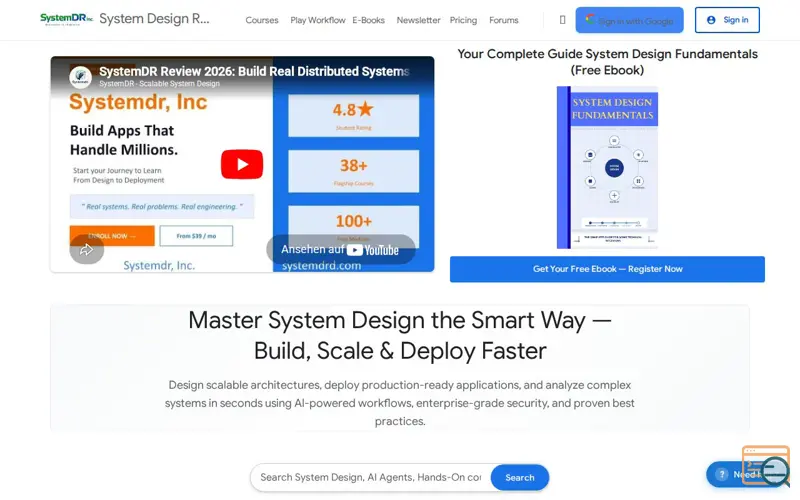 Screenshot of System Design Roadmap