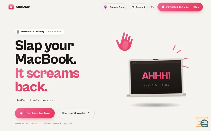 Screenshot of SlapDash