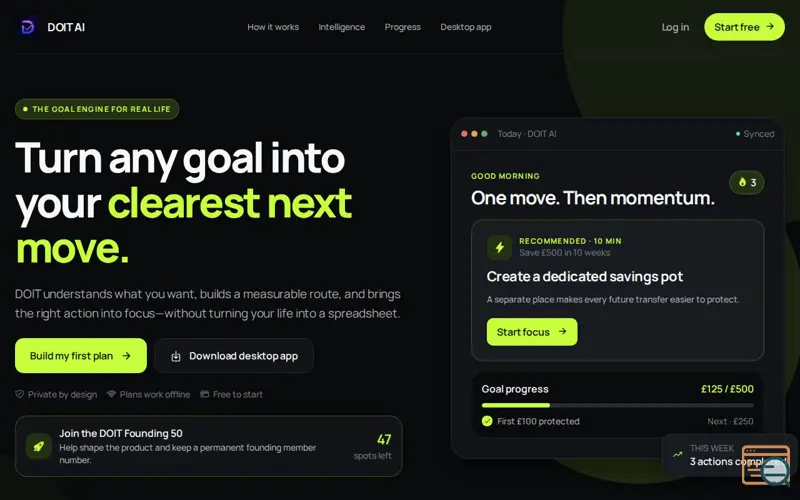 Screenshot of DOIT AI