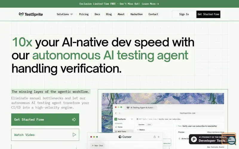 Screenshot of TestSprite 3.0