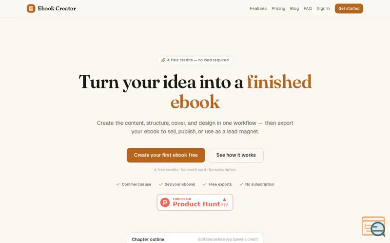 Screenshot of Ebook Creator