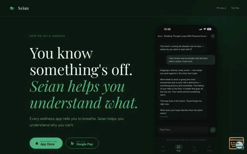 Screenshot of Seian