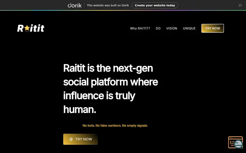 Screenshot of Raitit — A new way to react, a launch using Unleash
