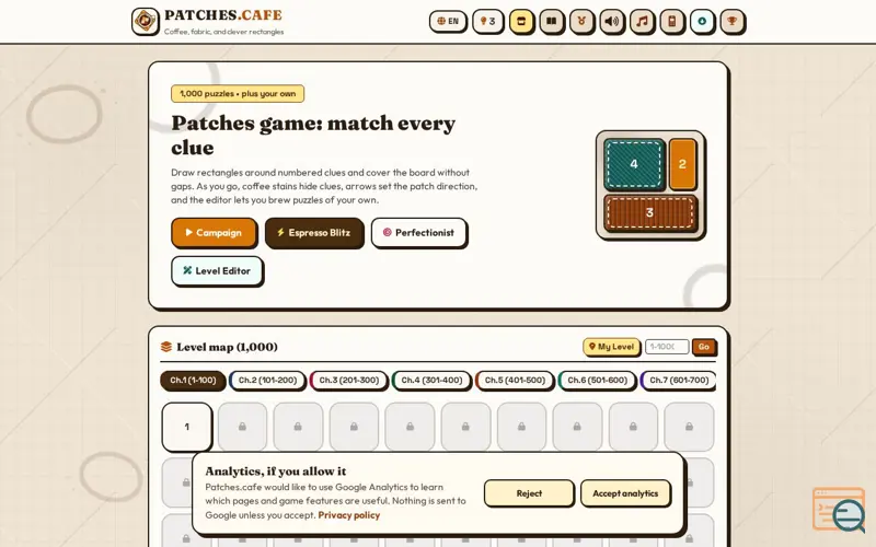 Screenshot of Patches