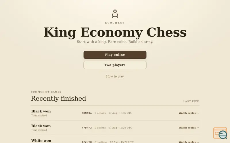 Screenshot of Chesspoly