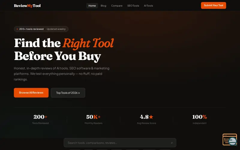 Screenshot of ReviewMyTool