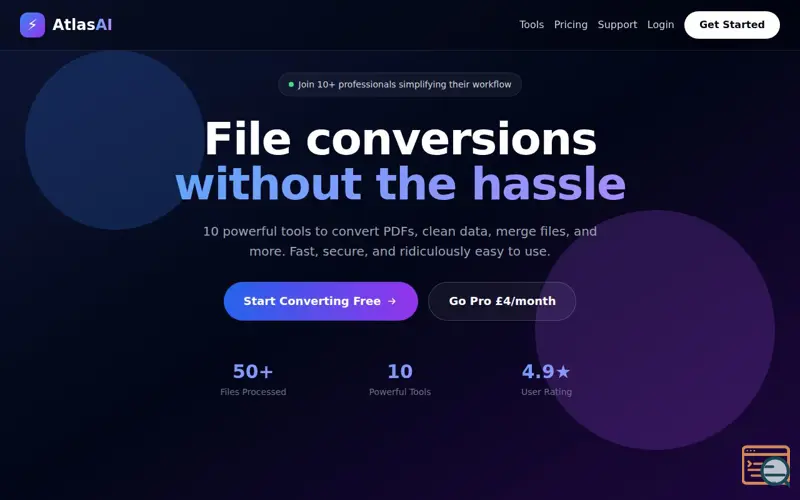 Screenshot of Atlas tools 
