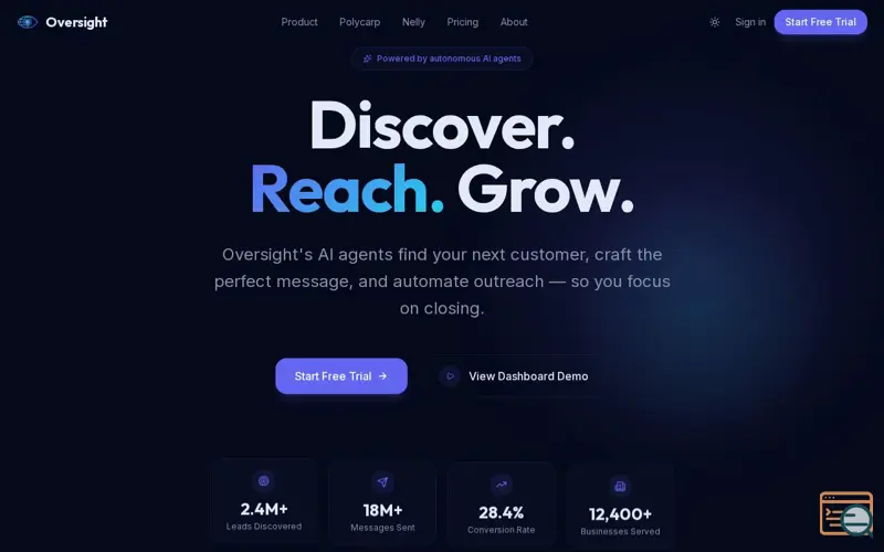 Screenshot of Oversight