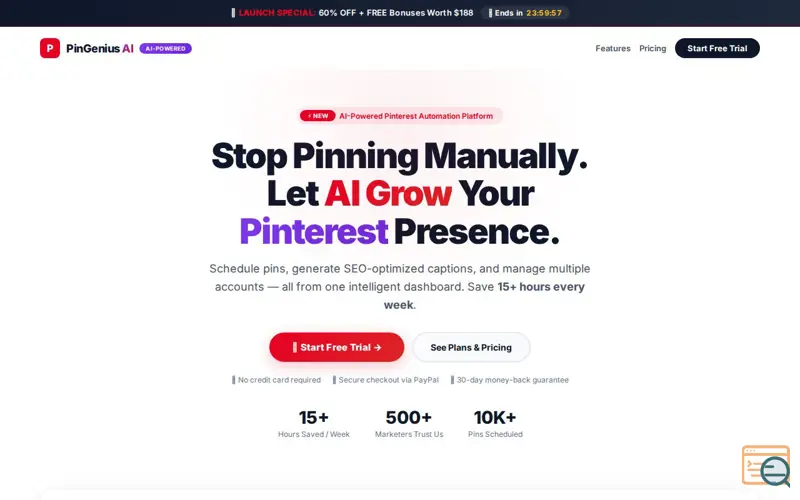 Screenshot of Pingenius AI
