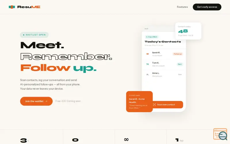 Screenshot of ResuME