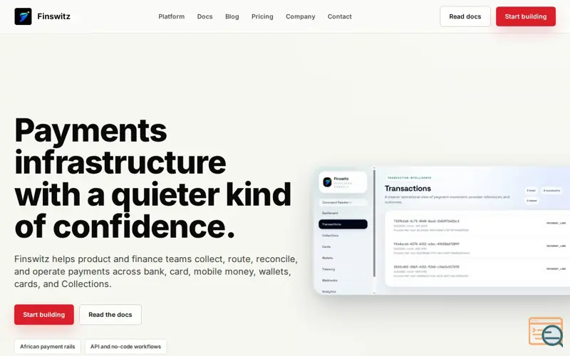 Screenshot of Finswitz