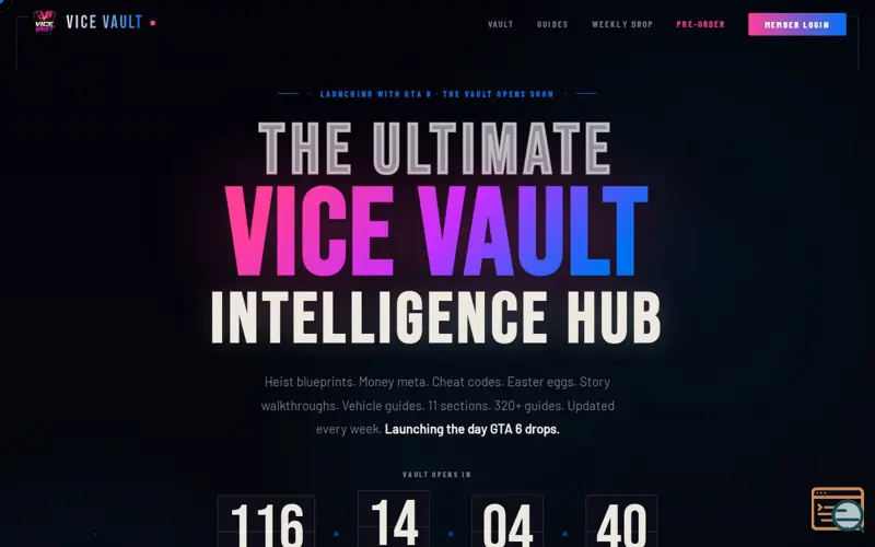 Screenshot of Vice Vault