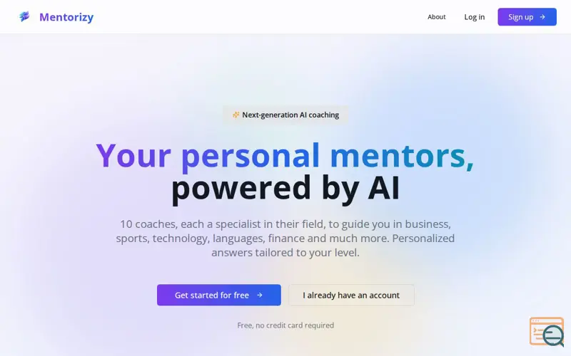 Screenshot of Mentorizy