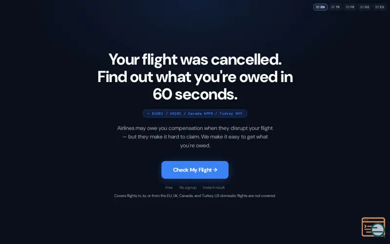 Screenshot of FlightComp