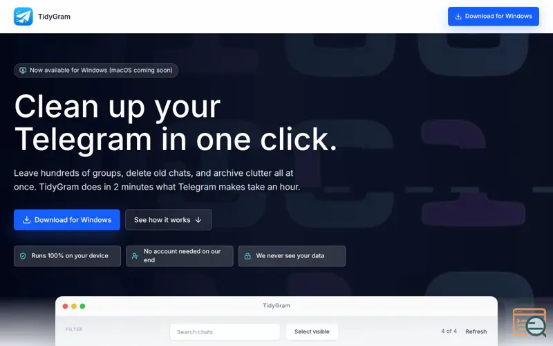 Screenshot of TidyGram