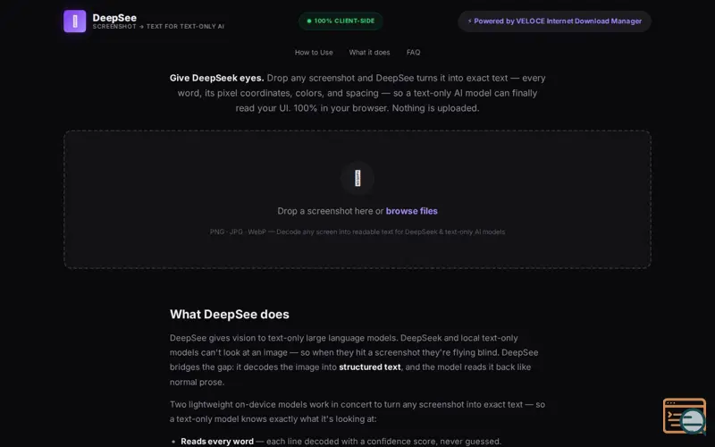 Screenshot of DeepSee