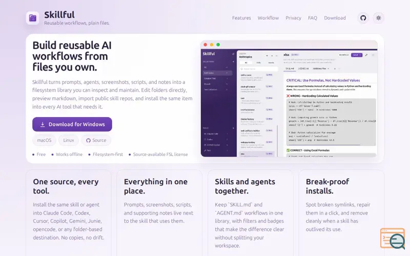 Screenshot of Skillful