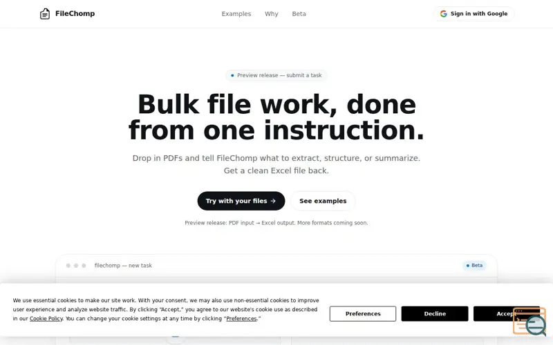 Screenshot of FileChomp