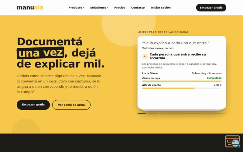 Screenshot of Manuala