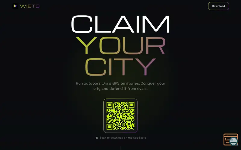 Screenshot of Wibto — Claim Your City. Run. Conquer.