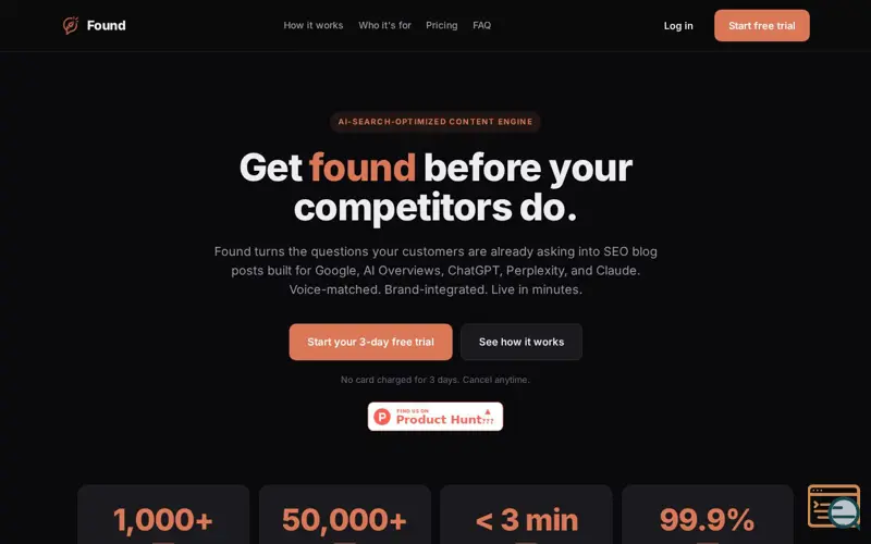 Screenshot of Found