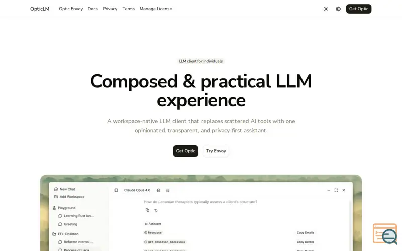 Screenshot of Optic