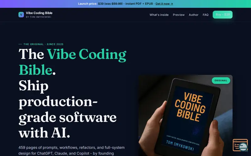 Screenshot of Vibe Coding Bible: The Original