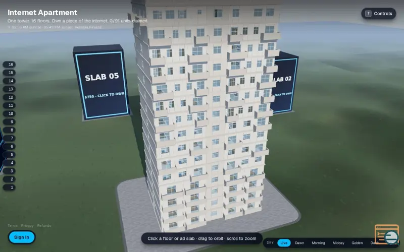Screenshot of Internet Apartment