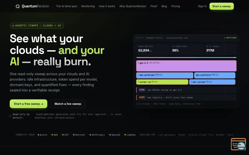 Screenshot of QuantumReckon