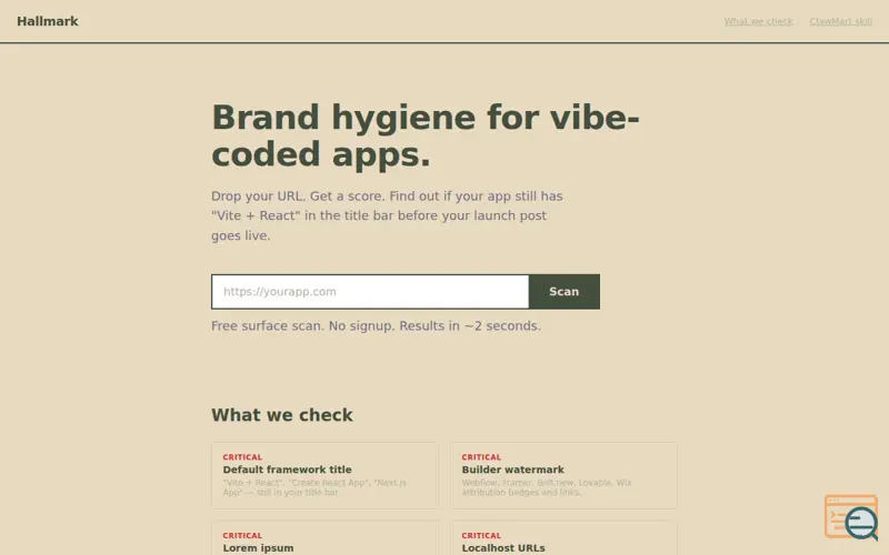 Screenshot of Hallmark
