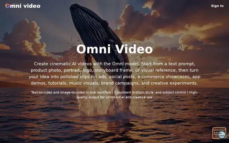 Screenshot of Omni Video Editor, a launch using Mango Mail