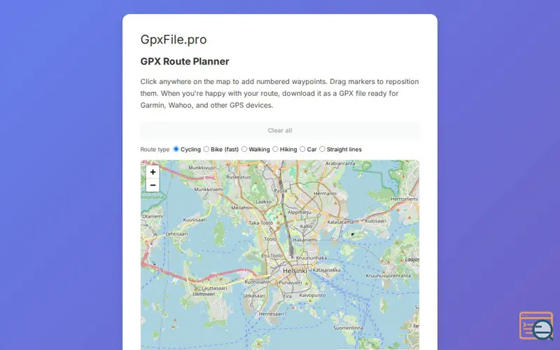 Screenshot of GPX Tools — Plan, Convert & More