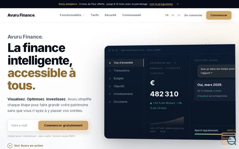Screenshot of Avuru Finance