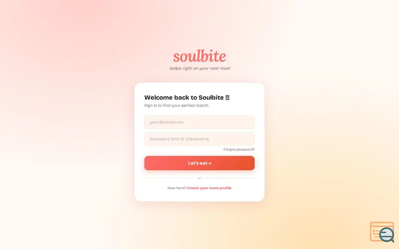 Screenshot of SoulBite