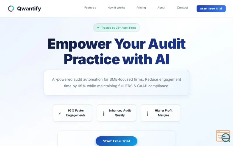 Screenshot of Qwantify Finance