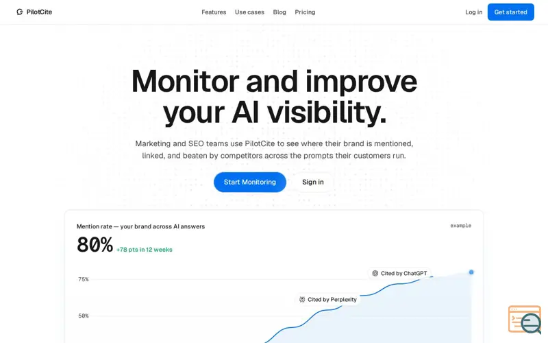 Screenshot of PilotCite, a launch using shadcn/ui