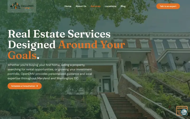 Screenshot of Property Evaluation Services, a launch using CF7 Skins