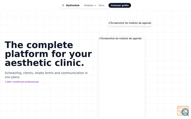 Screenshot of MyGlowHub