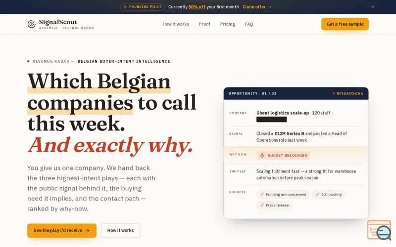 Screenshot of Signalscout