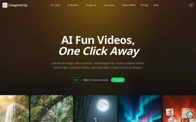 Screenshot of ImagineClip