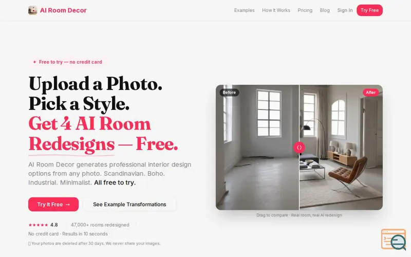 Screenshot of Ai Room Decor