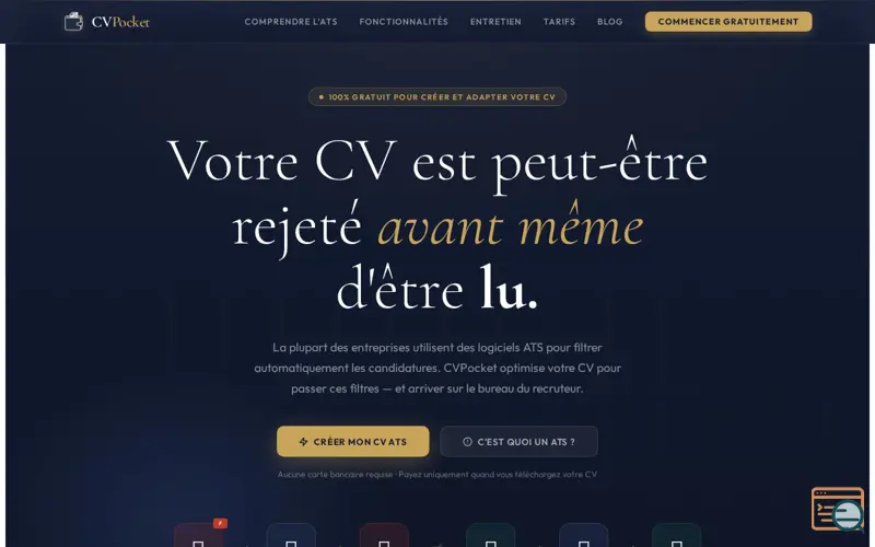 Screenshot of CVPocket