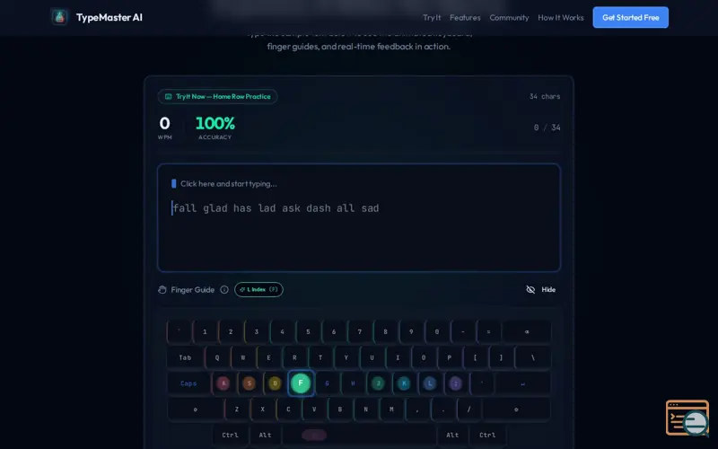 Screenshot of TypeMaster-AI