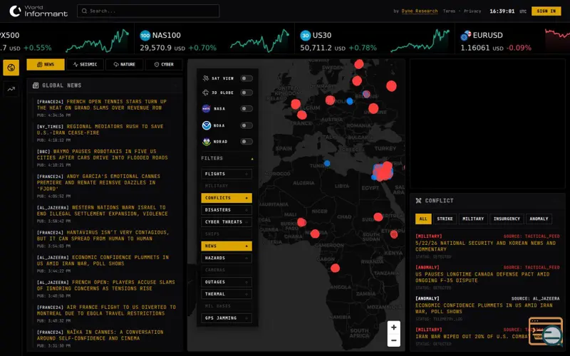 Screenshot of World Informant