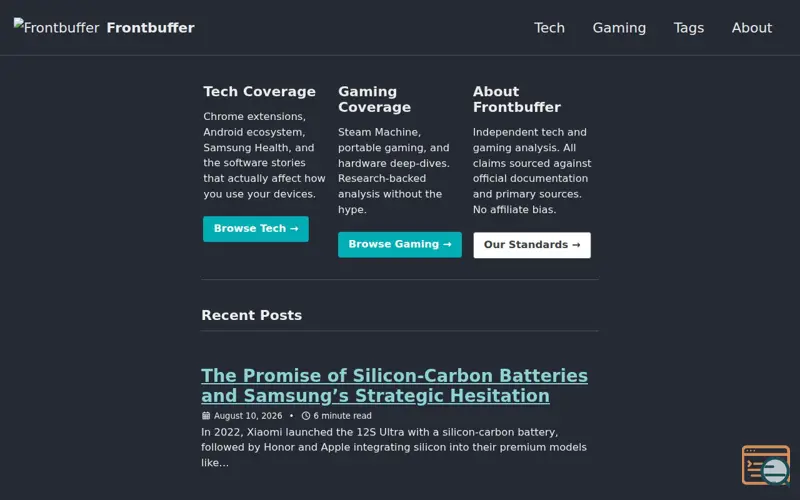 Screenshot of Frontbuffer