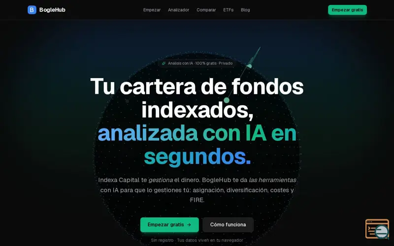 Screenshot of BogleHub — AI portfolio analyzer