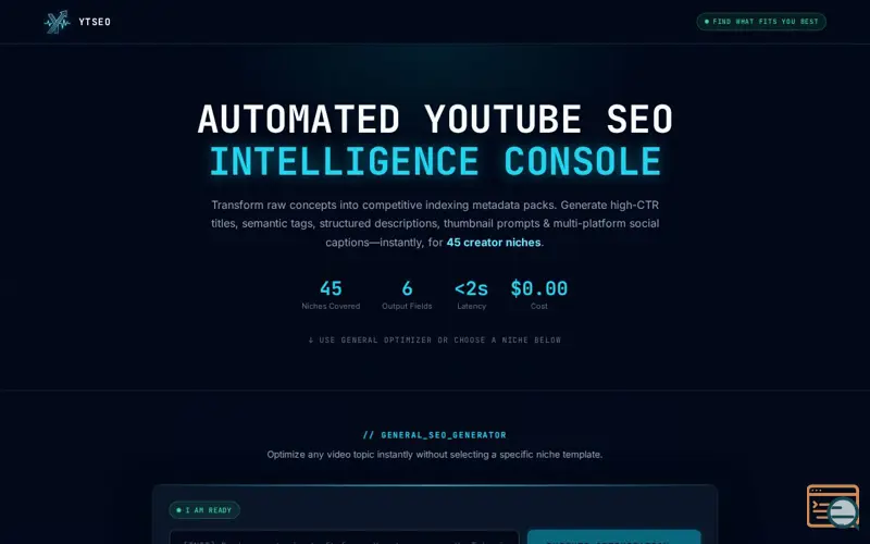 Screenshot of YTSEO